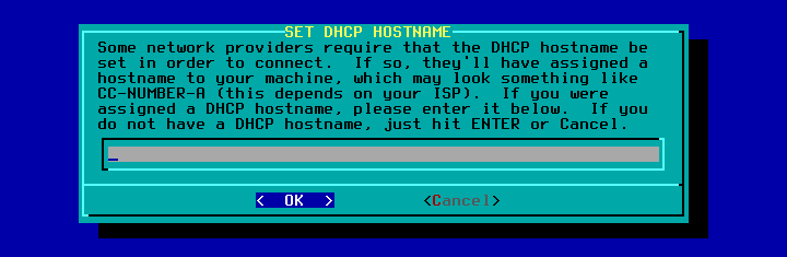 Figura 44: Definição do servidor DHCP